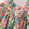 Vestidos de menina vestido infantil garotinha 2022 verão bebê arco floral tutu aniversário com chapéu sling princesa foffits 6m-2ygirl's
