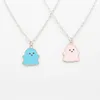 Pendant Necklaces Ghost Of Disapproval Women Men Boo Cute Black White Pink Blue Lovely Couple Necklace Kawaii JewelryPendant