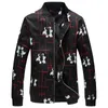 Men's Jackets Men Floral Printed Fashion Slim Fit Mens Casual Long Sleeve Spring Autumn Bomber Jacket Windbreaker Coat Male