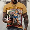 T-shirts pour hommes Série de voiture T-shirt d'impression 3D pour hommes Casual O-Cou Street Street À manches courtes surdimensionné Punk Hip Hop Mode All-Match Tops Tee