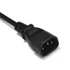 Conectores de cabos de computador PDU Extensão do cabo do cabo 20cm 30cm 50cm IEC 320 C14 Male para Schuko CEE7/4 Adaptador feminino europeu Cordcom