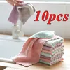 10pcs Super Absorbent Microfiber Kitchen Dish Cloth Highefficiency Tableware Household Cleaning Towel Kitchen Tools Gadgets 220727