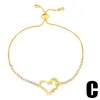 Charm Bracelets Copper Zircon Tree Of Life Bracelet White Stone Heart Tennis For Women Fashion Jewelry Gifts Brte12Charm