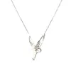 Mode 9st Simple Alloy Angel Charms hängen halsband för kvinnliga födelsedagsfest smycken gåvor T-2092013