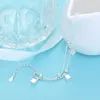 Link Kette 925 Stempel Quadrat Doppelschicht Armband Weiblichen Koreanischen Mode Einfache Runde Perlen Schmuck GroßhandelLink