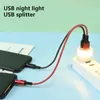 Night Lights 4pcs Mini Portable Reading Plug In Car USB Light Nursery For Bedroom Compact Kitchen LED Lamp Eye Protection Laptop PCNight