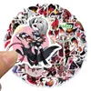 50Pcs/Lot Alastor Stickers Hazbin Hotel Sticker Helluva Boss Cute Graffiti Stickers Suitcase Guitar Waterproof Decals