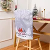 Cubiertas de sillas de Navidad Decoración de la decoración del asiento de comedor Santa Claus Red Grey Home Party Decor C66253