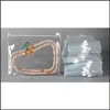 Jewelry Pouches Bags Packaging Display Whole 50Pcs/Lot Thick White Clear Plastic K Bag Necklace Earring Beads Pouch Dustproof Pvc Drop De