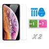 2 упаковки с закаленным стеклом для iPhone 11 Pro Max XR XS 8 7 Plus Samsung A11 A21 A41 A70 Moto G7 LG Stylus5 Пленка экрана с розничной коробкой