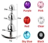 Anchor Shaped Stainless Steel Anal Plug Butt Crystal Jewelry Metal Anus Beads Expander Dilator Dildo G Spot Prostate Massager Beauty Items