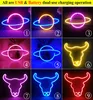 Nachtverlichting Stijlen LED Neon Light Teken Voor Kinderkamer Kinderen Slaapkamer Feest Bruiloft Decoratie Muur Kunst Lamp Kerst GiftNight Light217l