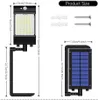 Solar Street Light Outdoor 360 grados giratorios Lámpara de seguridad de inundación solar luces de movimiento de movimiento Ecofratily y ahorro de energía