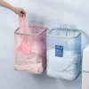 Sacos de lavanderia pendurada cesto de parede montado no cesto de armazenamento transparável banheiro balde de lavagem para roupas sujas