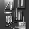 Kit per nail art Qmake Set manicure 19 in 1 in acciaio inossidabile Kit tagliacapelli professionale di strumenti per pedicure Tagliaunghie per unghie incarniteNail1405463