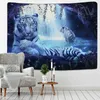 White Tiger Fashion Wall Carpet Carpets Hanging Pattern Luxury Modern Home Decoration Mandala Tapestry J220804