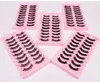 New Dramatic False Eyelashes 3D Mink Faux Eyelash 10 Pairs Natural Fluffy Dense Russian Curling Soft Fake Eye Lashes