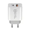 OEM 18W 20W Quick Charger QC 3.0 Type C USB PD Wall Charge EU US Plugs быстро зарядки для iPhone 12 Pro Max USB-C Adapters без пакета без пакета