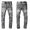 Designer Jeans Mens Jean Letter Envelhecido Skinny Ripped Biker Slim Fit Moto Bikers Denim para Homem Moda Homem Calça Preta Para Homem