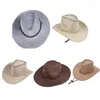 Beralar Nefes Alabilir Cowgirl Hat Western Cowboy Caz Dailyberets için Top Güneş Koruma