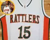 Sjzl98 # 15 DeMarcus Cousins Rattlers Maglia da basket (Home) Maglia da liceo retrò di ritorno al passato Personalizza qualsiasi numero e nome maglie