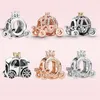 S925 Sterling Silver Charm Perles Lâches Perlées DIY Femmes Classique Citrouille Voiture Couronne Pendentif Original Fit Pandora Bracelet Mode Dames Maman Bijoux Cadeau