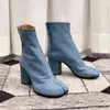 Sukienka Buty podzielone na kostkę skórzane but kobiety Ninja Tabi Closue Typ okrągły pięta 3 cm 8cm Opcja Woman 220718