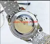 2pcs 클래식 시리즈 커플 커플 시계 크기 남성 40x11mm / 여자 35x11mm 자동 기계식 시계 스테인리스 스틸 스트랩 방수 손목 시계