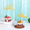 20pcs eid impreza dekoracje papierowe złoto Mubarak Moon Cake Toppers Ramadan Kareem Decor