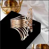 Charm Bracelets Pretty Wing Bracelet For Women Chic Jewelry Gold Color Wrap Fashion Accessories Alloy Cuff Bangle Carshop Carshop2006 Dhhn7