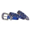 Belts High Quality Rhinestones Belt Western Bling Strap Crystal Studded Cinto De Strass Female For Jeans Cinturones Para Mujer