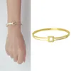 Bracelet For Women Lady Stainless Steel Shell Bangle With Diamond Natural Stone 3 Colors Wholesale African Love Designer Jewelry Dubai Luxury Bracelets For Couples