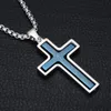 Pendant Necklaces Cottvo4 Colors Stainless Steel Rotatable Bible Cross Multilayer Necklace Unisex Box Chain Christian Faith JewelryPendant