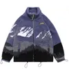 Lambswool jas jas mannen sneeuw berggedrukte winter dik warme hiphop streetwear windbreaker mode oversized varsity jas T220728