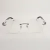 Neues Design Clear Clear Linsen Spektakel Frame Buffs 3524028 reines natürliches Horn Tempel Unisex Größe 5618140mm Express6928591