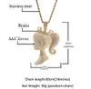 14 тыс. Золото заморожено королева Барби подвесное ожерелье Бланг Микропроирза
