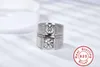 Wedding Rings Mossanite 925 Silver 1 karaat tot 2 Uitstekende Cut D Color Pass Diamond Test Party Luxe sieraden Betrokkenheid