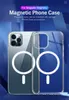 Custodie magnetiche 2in1 per custodia per telefono trasparente con ricarica wireless Magsafe per iPhone 12 11 13 Pro XS Max Cover per porta carte in pelle