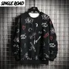 Singleroad Crewneck Sweatshirt Men Anime Graffiti Sweatshirts Hip Hop Harajuku Japanse streetwear Black Hoodie Hoodies Men 201126