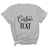 Texte personnalisé lettre impression femmes t-shirt à manches courtes col rond t-shirt ample dames t-shirt hauts vêtements Camisetas Mujer 220712