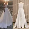 Unikalna iluzja Boho plażowa ślubna suknie ślubne w kantar dekoltu z ramię seksowna sukienka weselna prawdziwy obraz