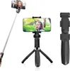 L01S Bluetooth Selfie Stick Trans 3 in 1 مع وحدة تحكم لاسلكية قابلة للفصل عن بُعد مع حزمة البيع بالتجزئة