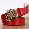 Belts Brown Leather Belt Women's Luxury Designer Vintage Jeans Accessories Goth Punk Girdle Korean Corset For WomenBelts