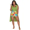 Designer dames driedelige set tracksuits vest mouwloze mantel print shorts outfits mode pit strip kleding