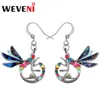 Dangle & Chandelier Enamel Alloy Metal Floral Cute Dragonfly Earrings Insect Drop Fashion Jewelry For Women Girls Teens AccessoriesDangle