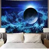 Universo Planet Space Galaxy Print Wall Rug Decor de quarto pendurado Rugs Home Tapiz J220804