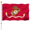 Красный USMC USA Корпус морской пехоты 3х5 футов 90x150 см военных флагов США Полиэфир Американская армия Баннер DHL доставка
