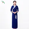 Ethnic Clothing Tibetan Dress Style Tibet Pamuklu Elbise Ropa Oriental Mujer Long Sleeve Cotton Robe Dresses