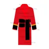 Men's designer luxury classic cotton bathrobe men's and brand pajamas kimono warm bathrobe home wear men's and women's bathrobe M size Robes