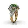 HOYON 14K GELE GOUDKLEUR Emerald Gemstone Ring voor Vrouwen Fijn Anillos de Anel Bijoux Femme Sieraden Bizuteria Jade Ring 220409